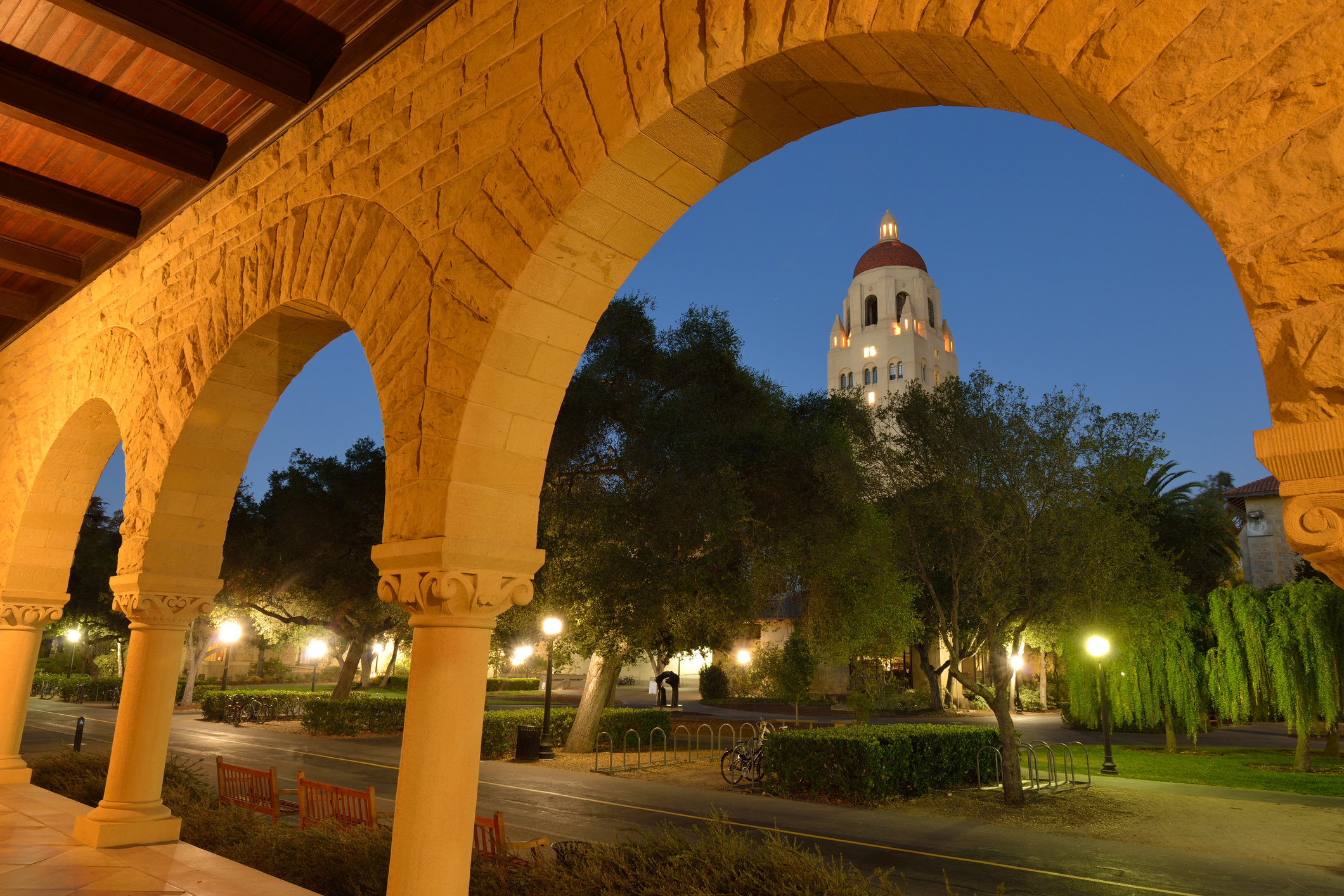 Night View of Stanford University Campus